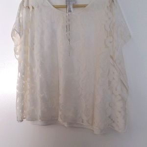 BUNDLE WITH SOME $8 TOPS Alfred Dunner Lace Blouse SZ 14  NEW WITHOUT TAGS $8